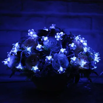 OSİDEN Güneş Lambaları Düğünü Bahçe partisi İçin Club Açık Kiraz Çiçekleri, Garland Noel String Işıkları 7 50LED LED