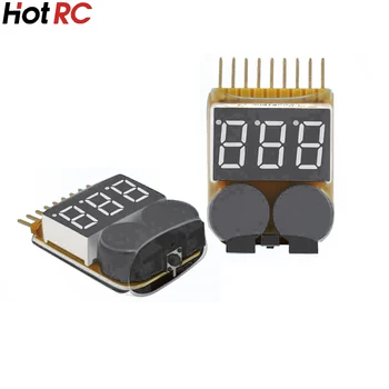 1 Adet 1 HotRc-8S Düşük Voltaj sesli Alarm Lipo Voltaj Göstergesi Denetleyicisi Test cihazı LED