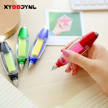 XYDDJYNL çok Fonksiyonlu Promosyon Tükenmez kalem Yapışkan Notlar LED Işık Kalem Kalem Yeni Sevimli Kırtasiye Kordon Kalem Notlar