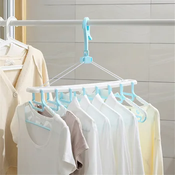 8 1 Çok fonksiyonlu Kıyafet Plastik Çocuk Bebek Elbise Askısı Kanca Ev Yaşam Aracı Ceket Bebek Kaymaz Set Askı-