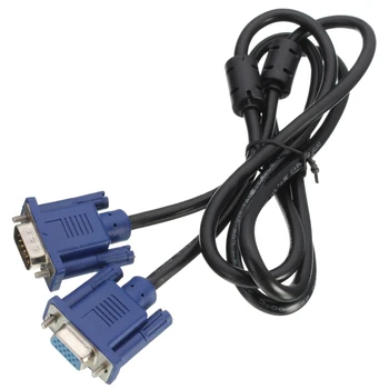 Soket Uzatma Kablosu bağlantı kablosu PC TV izlemek için SICAK-1.5 m VGA VGA tak Siyah+Mavi
