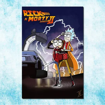 Rick Ve Morty En Komik USA SICAK Karton TV İpek Tuval (daha fazla)Oda Dekor Hediye İçin 13x20 24x36 inç Resim -4 Poster
