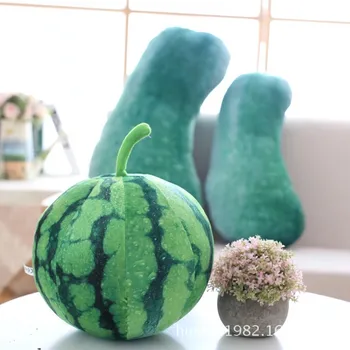 Yaratıcı 3D simülasyon meyve karpuz kavun sebze yastık yastık peluş oyuncak doldurulmuş