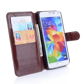 Samsung Galaxy S3 Mini i8190 Deri Arka Orijinal Kapağı Kart Yuvası Cüzdan Deri Kılıf Bu Telefon İçin lüks Retro Flip Case