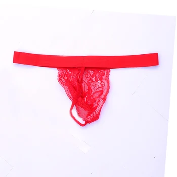 Seksi Gay Erkek iç Çamaşırı Dantel iç Çamaşırı G-string Bikini Seksi Erkek Streç G-string Külot iç Çamaşırı Kılıfı Nefes alabilen Pantolon Gay