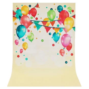 Fotoğraf Stüdyosu İçin Mayitr 900x600mm Renkli Balon Çocuk Parti Kutlama Fotoğraf Arka Duvar İpek Poster