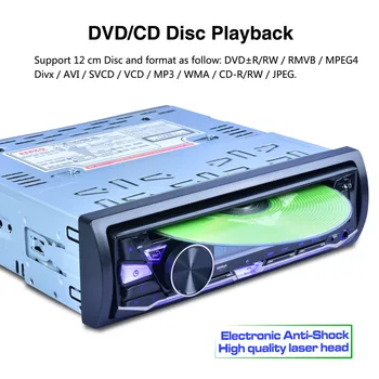 1 DC Dın Bluetooth Araba DVD oynatıcı Desteği VCD/SD/USB/AUX-AM/FM/RDS Radyo Stereo