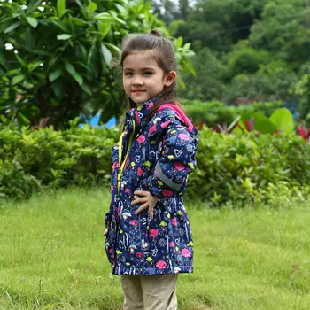 Su Geçirmez Rüzgar geçirmez Ceket Sonbahar İlkbahar Çocuk Marka Açık 2017 Kızlar Ceket Mont spor Çift katlı Çocuk Giyim