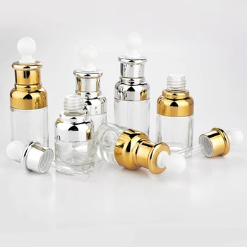 Damlalık İle Gezgin İçin (10Pieces/Lot) 20ML Mini Taşınabilir Cam Doldurulabilir Parfüm Şişesi&Boş Kozmetik Konteyner