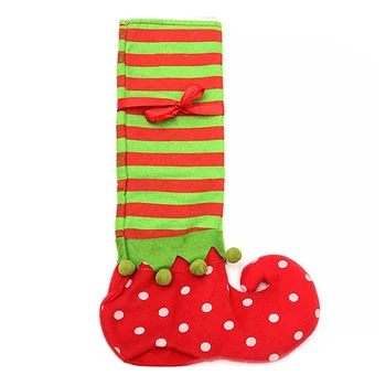 SICAK SATIŞ Noel Elf Candy Çanta Santa Şeker Çorap Cin Şişesi Çantası, Şarap şişesi Sarın