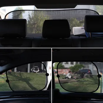 Araba Siyah Çizgili Örgü Güneşlik Renault KWİD Laguna Enlem Logan Megane RS Safrane Sandero İçin Kapak UV Koruması
