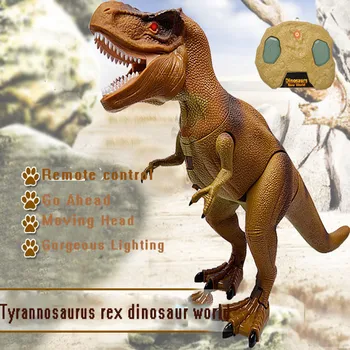 Chrismas hediye olarak çocuklar için ücretsiz Kargo Uzaktan Kumanda elektrikli Oyuncak Jurassic Dinozor Tyrannosaurus Rex Model RC Dinazor oyuncakları