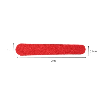 JEARLYU 100pcs/lot Tırnak Sanat Araçları Kırmızı MiNi Tırnak Parlatma Arabelleği Çift taraflı bir Zımpara Disposalbe ongle kireç 100/240 Dosyaları