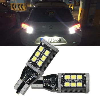 2x T15 W16W VW Tiguan Sharan Volkswagen Scirocco Skoda Süper Araba Işık Kaynağı için CANBUS 859 Çip Yüksek Güç Yedekleme Ters Işık LED