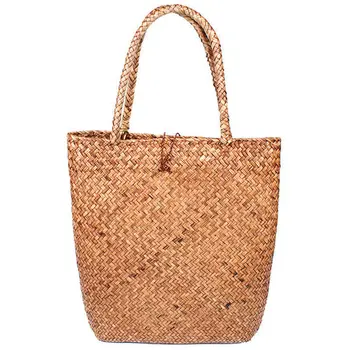 2018 Yeni Hasır Örme çanta Kadın Yaz Bohemia moda kadın çanta İçin Sağlam omuz çantaları plaj çantası büyük çanta alışveriş