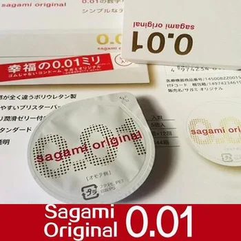 Japon orijinal sagami Sagami 001 ultra ince prezervatif,5 adet erkekler için set prezervatif, 0.01 mm dünyanın En ince prezervatif/bizde mutlu