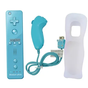 Wii kumandasını yüksek Kalite 1 2 Hareket kontrol Uzaktan Kumanda Nunchuck içinde Artı Wii İçin Nintendo İçin yapılmış
