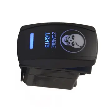 EE desteği 12 V 10A Geçiş Rocker XY01 Mavi LED Araba OTO Zombi Işık Lambası Bar Ücretsiz Kargo Geçin