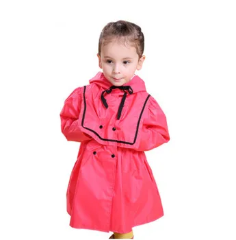2017 Moda Marka Sevimli Prenses Elbise çocuk Yağmurluk Yağmur giyim Çocuk Kızın Polyester Sarı Kırmızı Yağmur Ponchos chubasquero Açması
