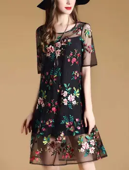 Yeni high-end diy net iplik nakış dantel kumaş Küçük kırık çiçek elbise net kumaş kumaş işlemeli