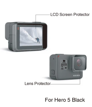 Yüksek Hero 5 6 Kamera İçin Sheingka Lens ve Ekran Koruyucu Koruma Filmi 5 pro HD aksesuar Git