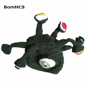 BomHCS Komik Kış Sıcak Sakal Şapka Cosplay Roma Şövalye Örme Kask Orijinal Barbar el Yapımı Erkek Caps Kasketleri