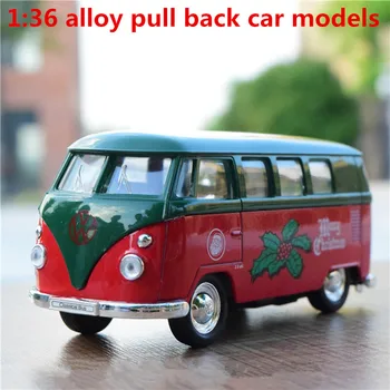 1:36 alaşım çekin geri araba modelleri,yüksek simülasyon T2 van modeli,metal diecasts,oyuncak araçlar,iki açık kapı,ücretsiz kargo