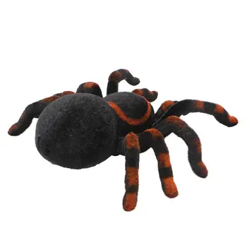 Yeni Uzaktan Kumanda Yumuşak Peluş Korkutucu Ürpertici Örümcek RC Tarantula Çocuk Hediye Oyuncak Hediye Kızılötesi