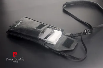 Apple iphone X/8/Pierre Cardin Erkek Rahat Omuz Çantası Adam Çanta inek Derisi Hakiki Deri Çanta Askısı 8 Artı Cep Telefonu Çanta