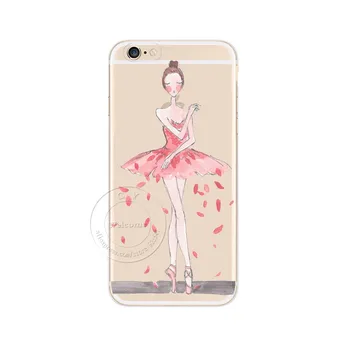 Apple iPhone X 4 4S 5 5S İçin Tinker Bell Kelebek Kedi Pamuk Prenses, Küçük deniz kızı Çizgi film Sevimli kılıfı 5C 6 6 7 8 SE Plus