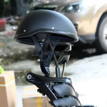Klasik YENİ FRP yarım motosiklet kaskı capacete motoqueiro casco de moto Alman Motosiklet Yarım Harley takım için siyah Kask