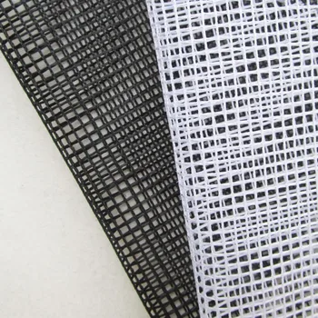 1 adet Fransız Yüksek Kalite Küçük Kare Siyah Örgü Kumaş Polyester Beyaz Sert Net Kumaş Giysi Kumaş Doku Dikiş Yamalı