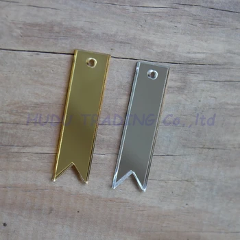 (2colors,28pcs/lot) 50mm Akrilik Afiş Süslemeler Altın ve Gümüş Ayna Lazer 2.0 Kesme Kolye