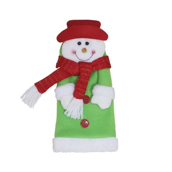 Noel Dekorasyon Kardan adam Kırmızı Şarap Şişe Kapağı Dekorasyon Ev Partisi Noel Baba Yılbaşı Dekor yazı de natal P20