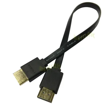 V1 yüksek kalite.4 hdmı Düz kablo Altın Kaplama Fiş Erkek-Erkek HDMI Kablosu 1080p 3D 0,3 m 0,5 M 1M 1,5 M