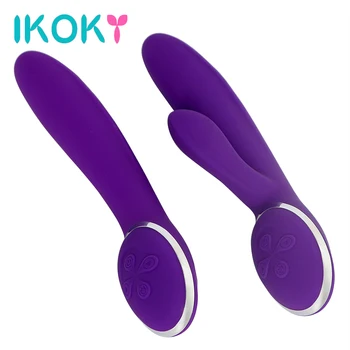 Kadın Yetişkin Ürünleri için İKOKY Klitoris Uyarıcı Vibratör Seks Oyuncakları, Erotik Oyuncaklar USB Şarj edilebilir G Spot Masaj Faloimitator