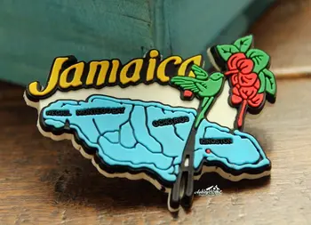 Jamaika Haritası Hummingbird Turizm Seyahat Hediyelik eşya Kauçuk Buzdolabı Mıknatısı Dünya çapında bir HEDİYE FİKRİ