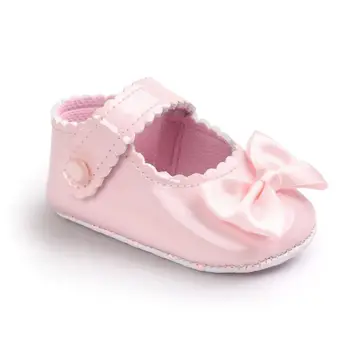 Çok renkli klasik Prenses bebek ayakkabıları yumuşak alt bir anti toddler ayakkabı kayma yansıtıcı bant ılmek-