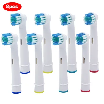 Oral İçin 8pcs Yedek Fırça Başları-B Elektrikli diş Fırçası Önceden Güç/Pro Sağlık/Zafer/3D Excel/Canlılık Precision Clean