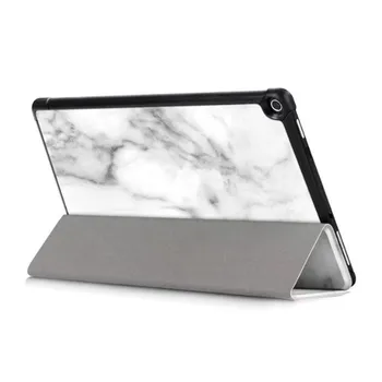Amazon Kindle Fire HD10 2017 Ultra İnce için Tri-Amazon Fire için Katlanabilir PU Deri Akıllı Kapak 10 2017 Tablet Case HD