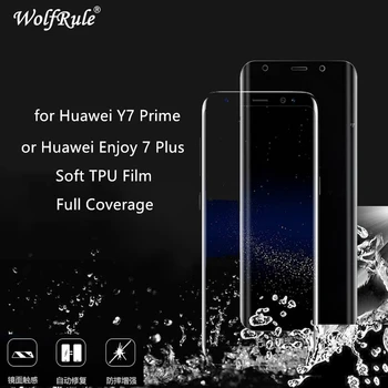 Huawei İçin tam Kapak Ekran Koruyucu Huawei Y7 Prime Yumuşak SIFIRLAMA Film Y7 Prime Anti Göğüs Yumuşak Nano Film Huawei 7 Enjoy Plus