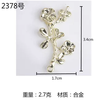 50pcs/lot 17*34 mm Yeni Varış Moda Çinko Alaşım Gümüş Renk Çiçek Şube Charm Kolye DİY Bilezik Kolye Takı
