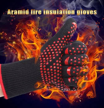 (1 çift) en İyi Isıya Dayanıklı Eldiven, Fırın eldiveni, çalışma eldiven Önlemek yangından Koruyucu elleri Kazalar