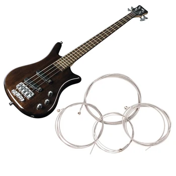 4 Adet Dize Bas Gitar Parçaları 4 Çelik teller 1 Set 0,1 inç/0.08 inç/0,055 inç/0.04 inç Gitar Aksesuarları Çapı