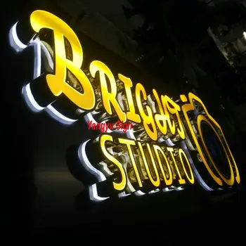 Özelleştirilmiş 3D logo Reklam dükkanı için aydınlatmalı tabela kayan yazı harf led