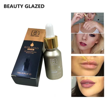 Güzellik 24k Gold Elixir Nemlendirici Yüz Bakım Yağı Makyaj Astar Makyaj Tabanı Yeni Varış Yayılan Gül Camlı