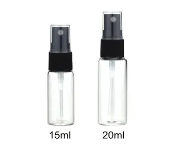 20pcs/lot 5 mL 10 ml 15 ml 20ml Amber Cam Açık Örnek Parfüm İnce bir Cam Tüp Seyahat Şişe Sis Püskürtücü Şişe Sprey Şişeleri