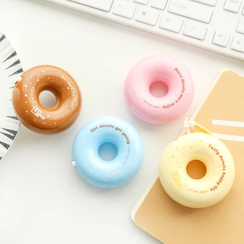 4 Sevimli Renkler Çörek Düzeltme Bandı Kawaii Kore Kırtasiye Papelaria Düzeltme Okul Ofis Malzemeleri