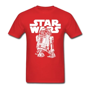 Klasik R2D2 Star Wars T Shirt Erkek Yaz Pamuk Grafik Tees Yetişkin Yeni Artı Boyutu Giyim Çocuklar Normal Gömlek Tee Serin