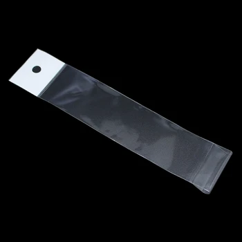 Şeffaf Kendinden Yapışkanlı Mühür Paketi Plastik Çanta İyilik Hediye Kalem Sofra Paket/lot Askı Deliği İle Çanta OPP 500pcs